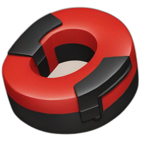 red and black horseshoe magnet emoji