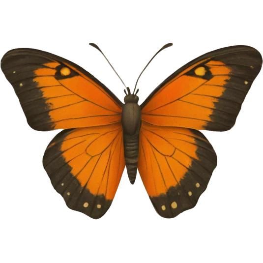 orange butterfly vintage emoji