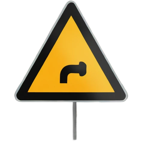 Traffic warning sign emoji