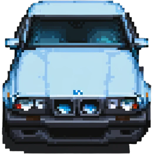 blocky Minecraft BMW car emoji
