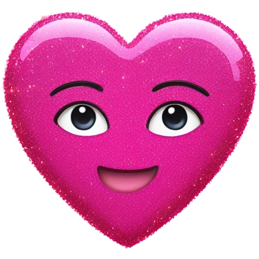 pink glitter heart emoji
