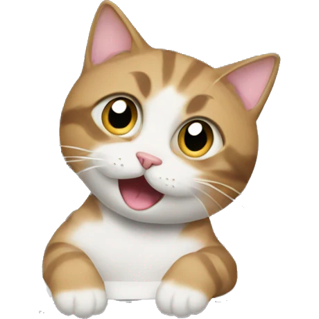 Cat using microwave emoji