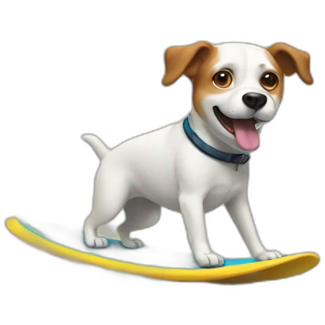 Dog-surfing emoji