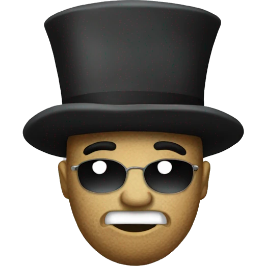 rock with tophat emoji
