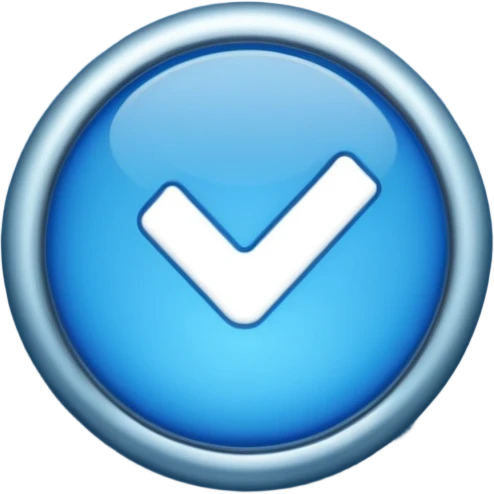 Blue tick emoji