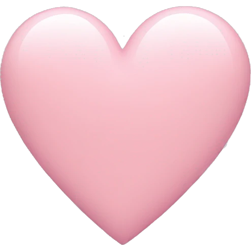 Light pink heart emoji