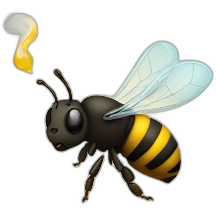 smoking bee emoji