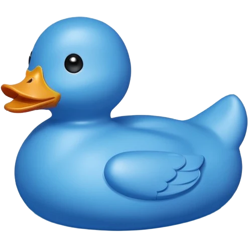 blue toy duck emoji