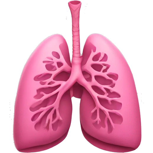 Lung anatomy pink emoji