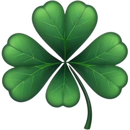 black 5 leaf clover emoji