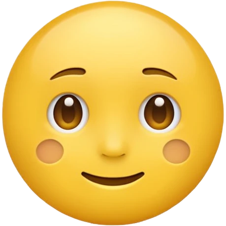 Emoji, yellow round neutral face emoji