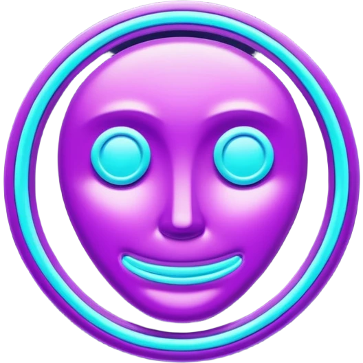 futuristic glowing neon “10/10” sign, purple and cyan glow, dark background emoji