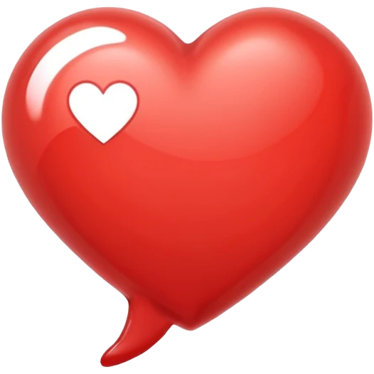 message bubble with heart emoji
