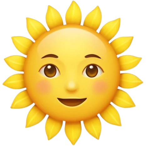yellow sun with no face emoji