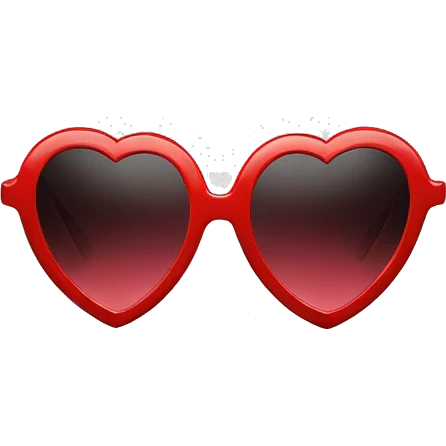 red heart shaped sunglasses  emoji