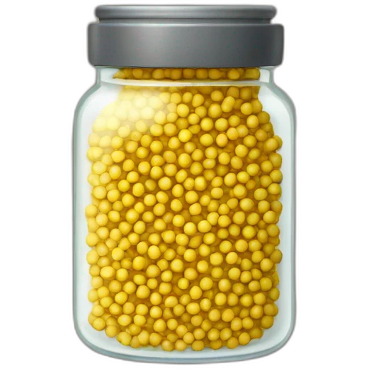 mustard seeds in a short jar emoji