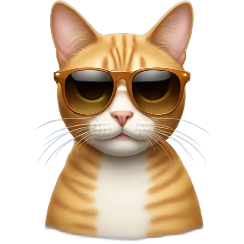 Cat with sunglasses emoji