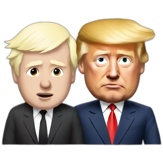 donald trump with boris johnson emoji