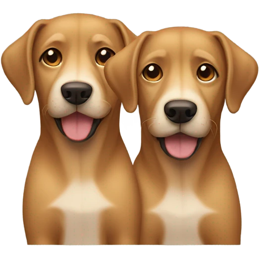 Two light brown dogs emoji
