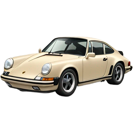 beige porsche 911 from the front emoji