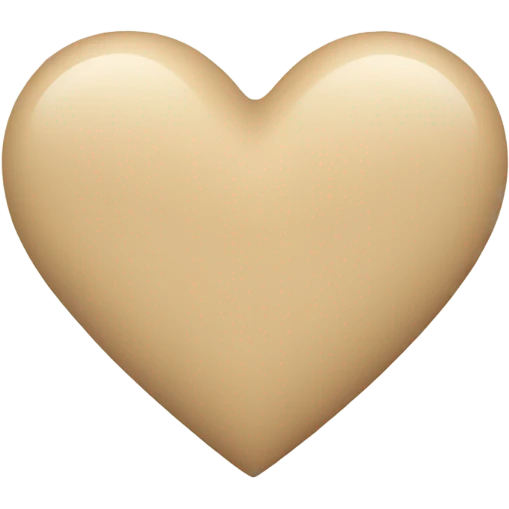 Beige heart emoji