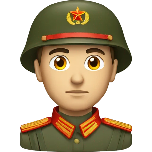 ussr soldier serious with takes emoji
