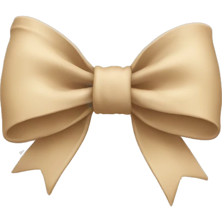 Beige bow emoji