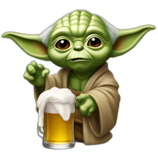 Yoda boit une bière  emoji