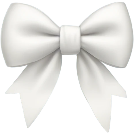 White bow  emoji