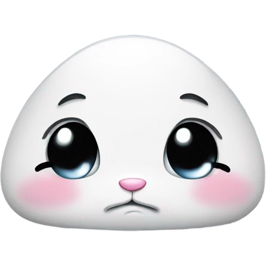 cute sad bunny with tears emoji