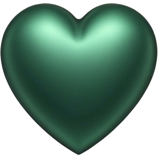 dark Green aesthetic heart with metallic texture emoji
