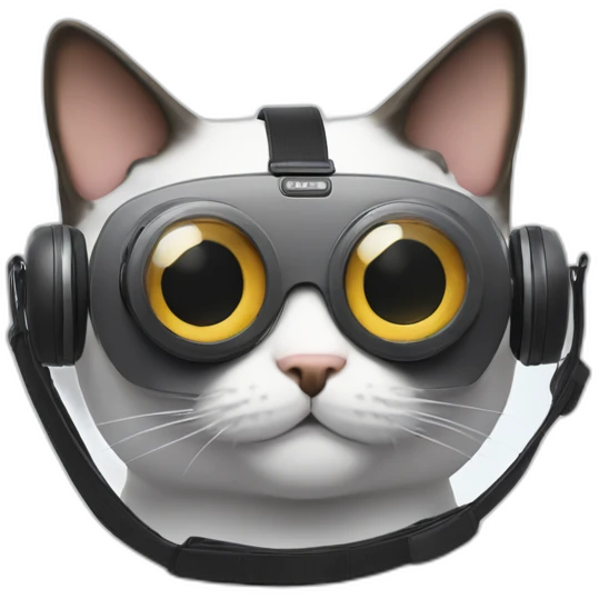Cat with oculus quest 2 headset emoji