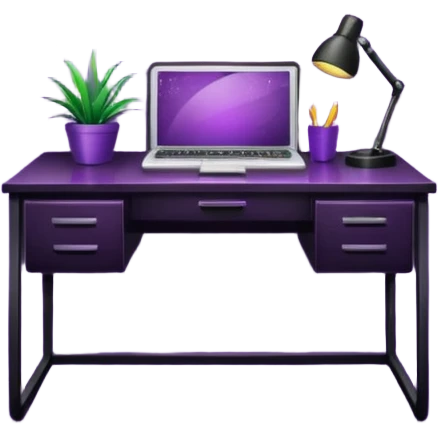 Purple Glitter office emoji