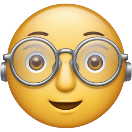 Rounded glasses emoji