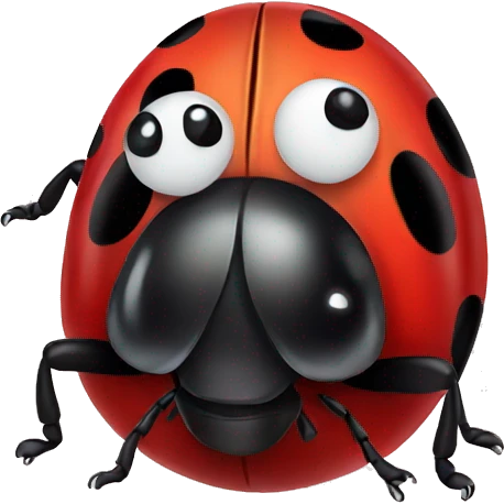 Smiling ladybug  emoji