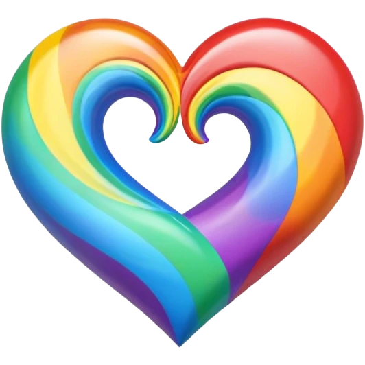 heart with a rainbow swirl emoji
