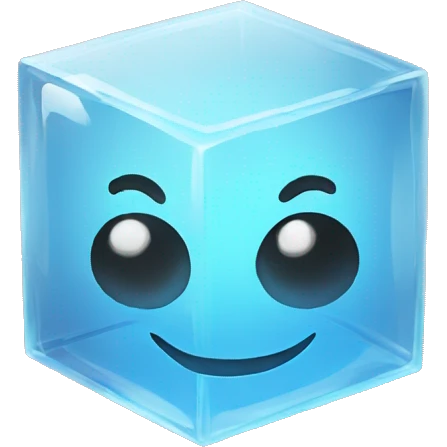 glass cube happy emoji