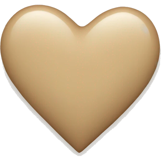 Beige heart  emoji
