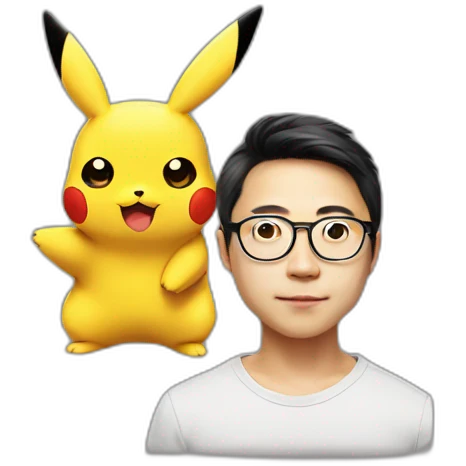 jianbin with glasses as pikachu emoji