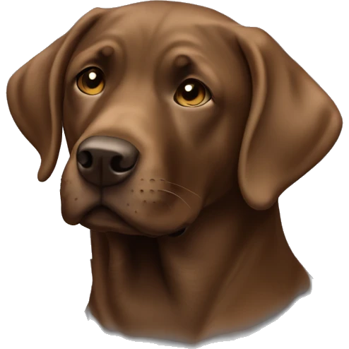 Brown Labrador retriever blue collar emoji