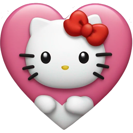hello kitty heart emoji