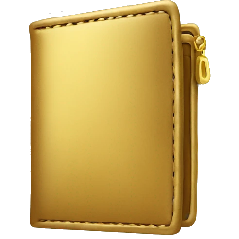 Golden wallet emoji