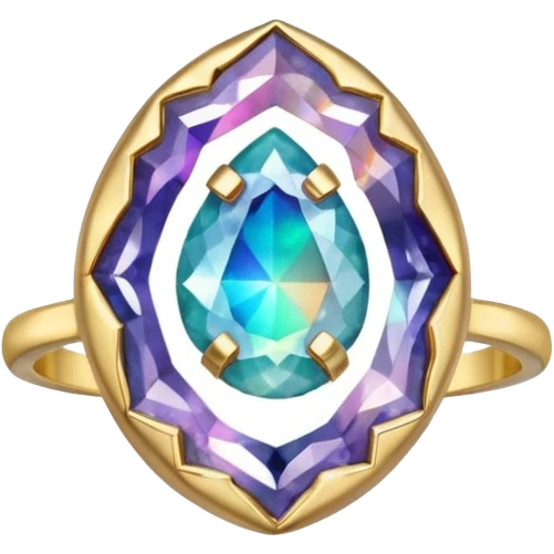 crystal geode ring emoji