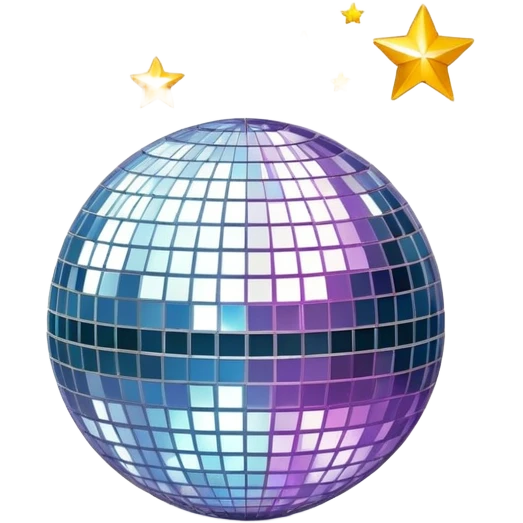 Disco ball with stars for 'Everybody' by Backstreet Boys emoji