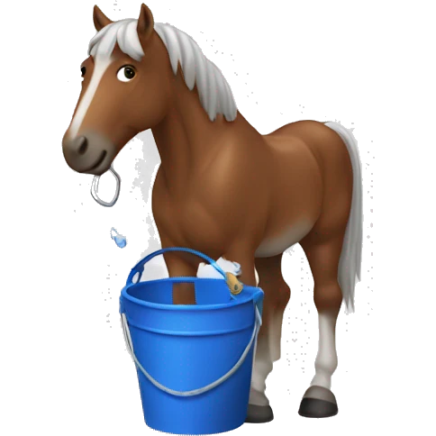 horse with a bucket  emoji