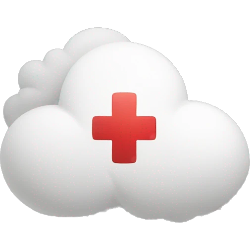 crossed out cloud, red cross on the cloud emoji