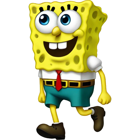 SpongeBob walking emoji