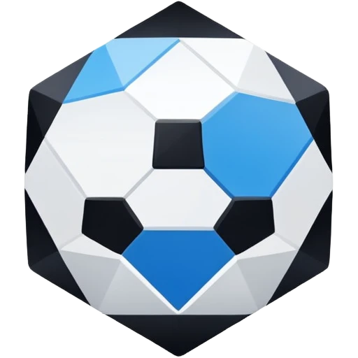 a logo of a club called wish fc blue and white and black emoji