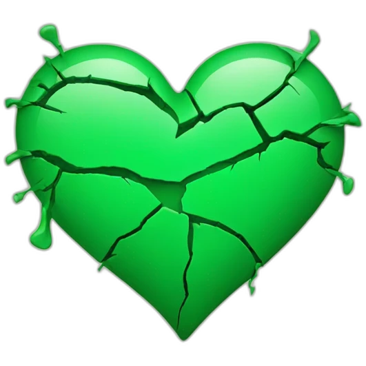 Green broken heart emoji