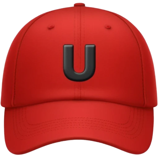 I need this emoji 🧢 changed to red with a black U on it  emoji